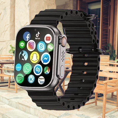 Vinayak T800 Ultra Smart Watch & Wireless Charger Smartwatch(Black Strap, Free Size)