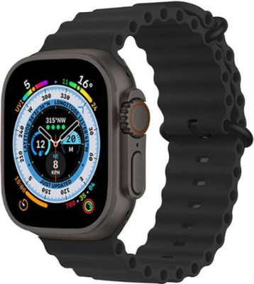 KadWaniya T800 Ultra Smart Watch With Wireless Charging Smartwatch(Orange Strap, Regular)