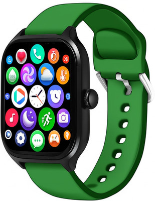 RelElseTech H9 Smartwatch Calling,Fitness,Heart Rate Tracking Kids Girls & Boys (6-22 Years) Smartwatch(Green Strap, 2.01 Inch Huge First Big Display)