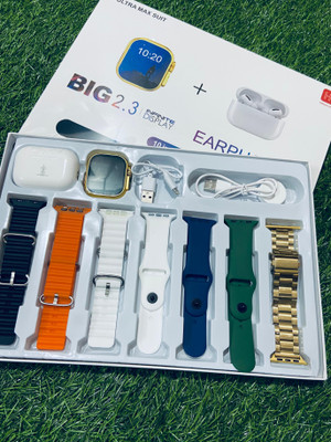 Veritas Enterprises I20 BOOM COMBO Touch Watch Golden with 6 Strap Extra and 1 TWS Smartwatch(Multicolor Strap, Free Size)
