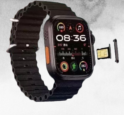 Vinayak T800 Ultra Smartwatch Stainless Steel, BT Calling, Fitness & Music Smartwatch(Black Strap, Free Size)