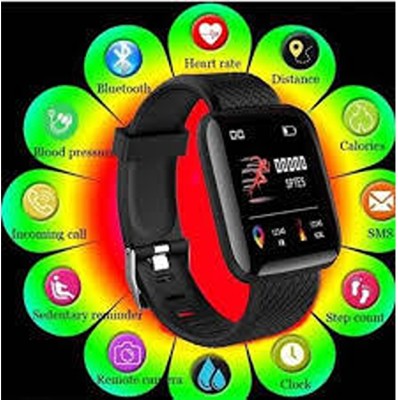 SYARA AAQ_114D_ID116 Smart band compatiable with all Smartphones Smartwatch(Black Strap, Free Size)