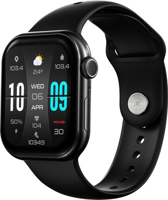 Fire-Boltt Ring X 2.01inch HD | Always-On Display | Metal Body Design | Wireless Charging Smartwatch(Black S Strap, Free Size)