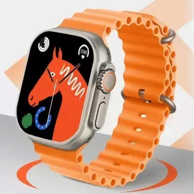 Satyam TRADERS UltraT-800 Series 8 Bluetooth Call Smartwatch(Orange Strap, Free Size)