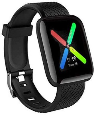 Rhobos (Today Only Sale: 3 Years Warranty) D116 Metal Sweat Free Smartwatch I(Black Strap, Size : Free Size)