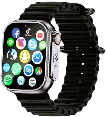 SHIVTAPI T800 ULTRA Smart Watch No sim card Opetion Smartwatch Smartwatch(BLACK Strap, Free Size)