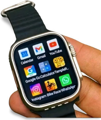 VINEWORD T800 Ultra Pro Edition smart watch with WiFi GPS SIM card 4G T35 Smartwatch(Black Strap, Free Size)