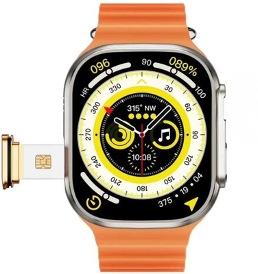 COREGENIX T800 Ultra Smart Watch & Stay informed with wheather report Smartwatch(ORANGE Strap, Free Size)