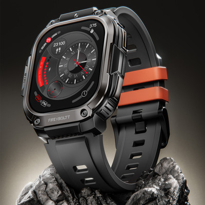 Fire-Boltt Clickk 54.1mm (2.12 inch) AMOLED Display, Front Camera, Nano SIM Slot, 1000mAh Smartwatch(Ashfire Grey Strap, Free Size)