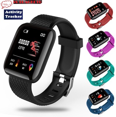Bymaya E1248 ADVANCE_ID116 STEP COUNT BLUETOOTH SMART WATCH BLACK (PACK OF 1) Smartwatch(Black Strap, Free)