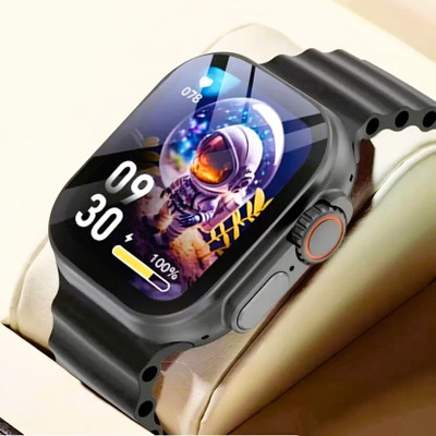 Onikuma T800 ULTRA Smart Watch No sim card Opetion Smartwatch NO sim card Smartwatch(BLACK Strap, Free Size)