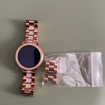 Yash Enterprises Gen 9 Rose Gold Bluetooth Calling with Fitness Health Sports Music Smartwatch(Gold Strap, Free Size)