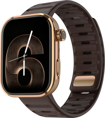 Noise Pro 6 Max 1.96'' Amoled Display with AI Watch Faces, Built-in GPS & AI Companion Smartwatch(Signature Brown Strap, Regular)