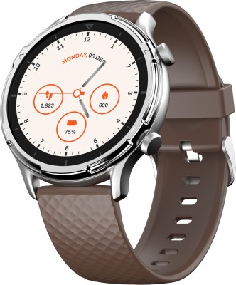 Fitshot Saturn 1.32-inch round CosmicDisplay 360*360 High Resolution with BT Calling Smartwatch(Brown Strap, Regular)