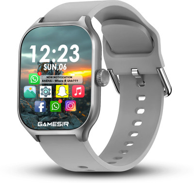 GameSir H9 Grey Smartwatch with Bluetooth, Fitness & Heart Rate Tracking Smartwatch(Grey-1 Strap, Free Size)