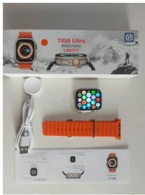 FRONY XMH_219M T800 ultra smartwatch compatiable with all Smart phones Smartwatch(Orange Strap, Free)