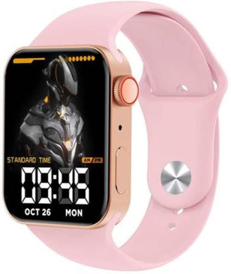 P U COLLECTION T55 Series 8 Smart Watch with 1.55 inch Amoled Touch Display Bluetooth Calling Smartwatch(Pink Strap, Free Size)