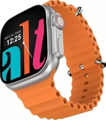 Wristkart Best First T800 Ultra Honeycomb smart watch Smartwatch(Orange Strap, free size)