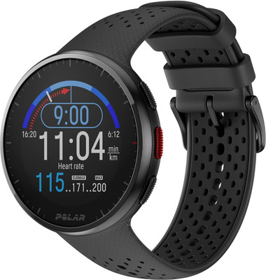 Polar Pacer Pro-Advanced GPS Sports Watch (Grey-Black) Smartwatch(Grey-Black Strap, Free Size)