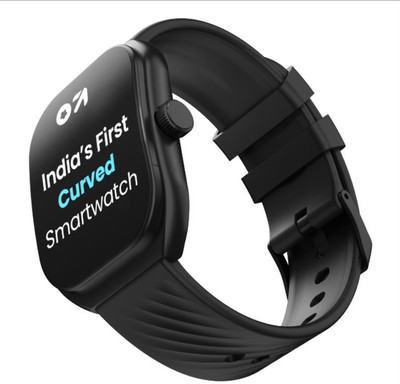 GOBOULT Trail 2.01'' 3D Curved HD Display, Working Crown, Health Monitor, IP68 Smartwatch(Raven Black Strap, Free Size)