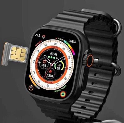 Iqoniqe T800 Ultra smartwatch bluetooth calling 4G Smartwatch(BLACK Strap, Free Size)