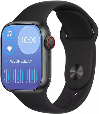 FUK Alpha Bluetooth Calling Function Touchscreen HR BP Sensor ID116D20 Smartwatch(Black Strap, FREE SIZE)