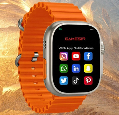 Wristkart T800 Ultra Smart Watch Calling Notification (Orange Strap, Free Size) Smartwatch(Orange Strap, FREE)