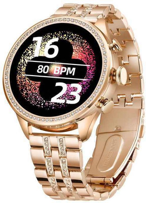 MELZRON Gen 9 Model Fitness Health Music Smartwatch: The Next Generation of women Smartwatch(Golden Strap, Freesize)