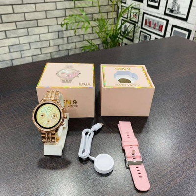 MELZRON Gen 9 Model Smart Watch Smartwatch(Rose Gold Strap, Free Size)