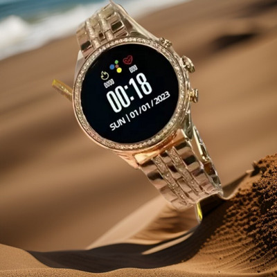 ZARRY Gen9 Watch Diamond Edition - Girls Smartwatch(Rose Golden, Pink Strap, Freesize)