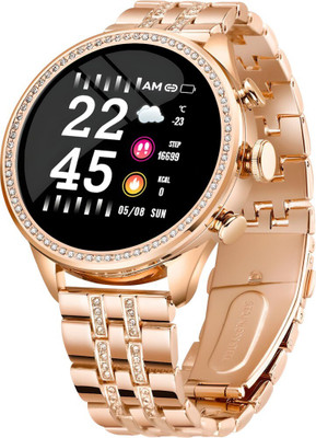 ZARRY GEN9 Calling Smartwatch Girls Pink Strap Smartwatch(Golden Strap, Freesize)