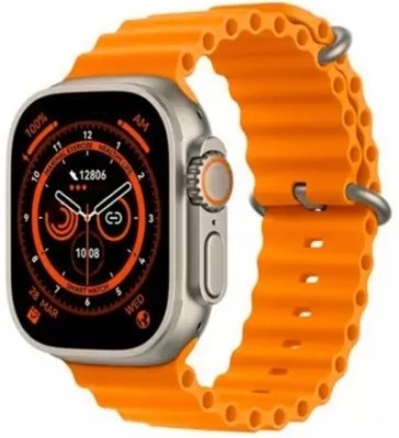RED FISH T800 Ultra Orange Ocean Strap Smartwatch(Orange Strap, Free Size)