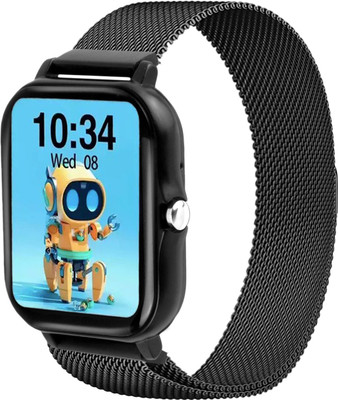 Foxne Point BT Calling SmartWatch with Call Function Spo2 & Heart Rate Monitoring Smartwatch(Black Strap, Free)