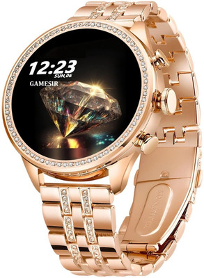 GameSir Gen 9 Smartwatch Red Metal Luxury Design Specially for Girls & Women Smartwatch(Gold Strap, Free Size)