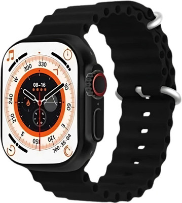 TECHIO T800 ultra serise smart watch wwith al assiast Smartwatch(Black Strap, FREE)