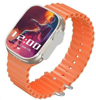 Cubonic T900 Ultra Super Series 8 For Men Women & Kids Smartwatch(Orange Strap, Free Size)