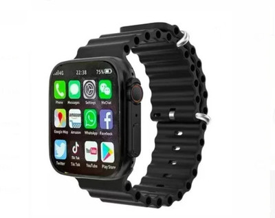 BEAT IT T800 ULTRA Smart Watch No sim card Opetion Smartwatch NO sim card Smartwatch(Black Strap, Free Size)