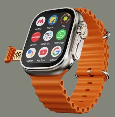 firetouch T10 A5 Ultra Smartwatch Orange Fast Charging Smartwatch(Orange Strap, Free Size)