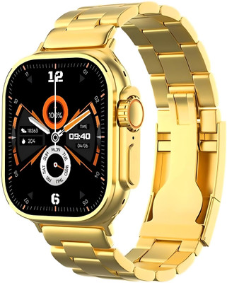 Chirag Traders Android Smart Watch Men 4G Network BT Call GPS X8 Ultra S8 Smart C9 Smartwatch(Gold Strap, Free Size)