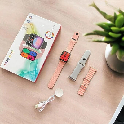 SEHUB T900 Ultra Smart Watch with 3 Beautiful Strap, Dynamic Iceland Working Smartwatch(Pink Strap, 10cm)