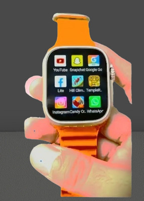 BOOMLY T800 orange Ultra Edition smart watch with WiFi GPS T800 5G S10 Sim Card Smartwatch(Orange Strap, Free Size)