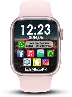 GameSir I8 Pink-A1 Full Screen Touch Watch Specially Made for Girl & Women Smartwatch(Pink Strap, 1.79 Inch Full Screen Display)