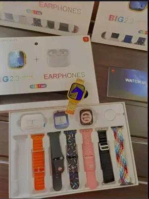 EVAAENTERPRISES I20 Ultra Max Smartwatch(Multicolor) + Earbud Smartwatch(Multi Strap, free)
