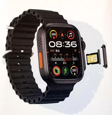 Onikuma T800 ultra Full screen Smart Watch Series 8 For Men & Women Bluetooth calling Smartwatch(Black Strap, Free Size)