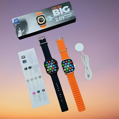 TechElectro Ultra Watch T900 ultra watch smart watch HD Big 2.09 Infinite Display Smartwatch(Black Strap, One Size)