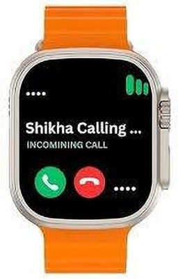 Jhs T800 Ultra with game wireless charger Smartwatch(Orange Strap, Free Size)