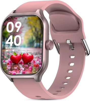 Zeorgia BT Calling, Fitness tracking Multiple Watch Faces,Sleep Monitor,Heart & SpO2 Smartwatch(Pink Strap, Free)