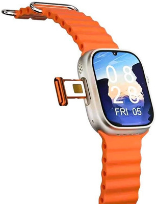 Onikuma T800 ULTRA Smart Watch No sim card Opetion Smartwatch NO sim card Smartwatch(ORANGE Strap, Free Size)