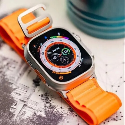 Yash Enterprises T800 Ultra Smart Watch Series 8 For Men & Women (Orange, Free Size) Smartwatch(ORANGE Strap, Free Size)