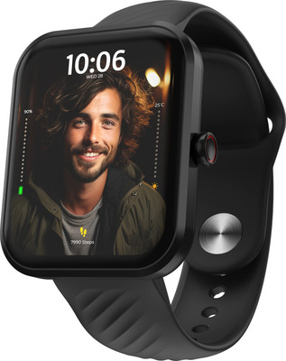 beatXP Marv Aura 1.83� HD Display bluetooth calling, Silicon body Smartwatch(Electric Black Strap, Free Size)
